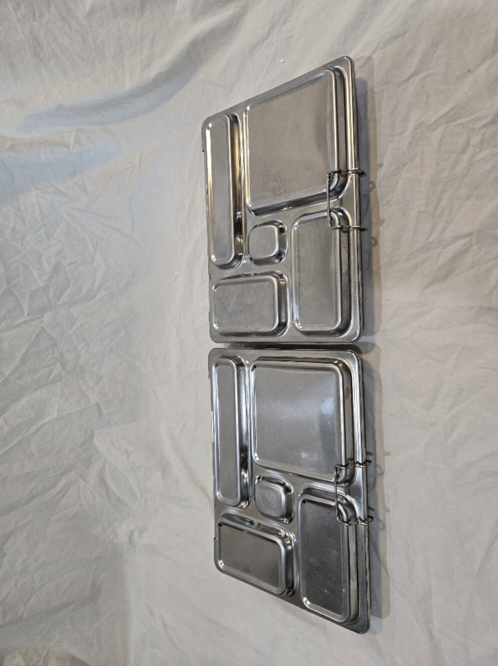 Stainless Steel  Rover Lunchbox's Compartment Tray Set - Silver